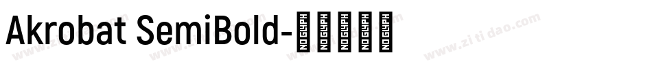 Akrobat SemiBold字体转换